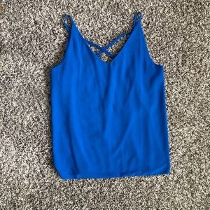 Spaghetti strap business casual top, backless